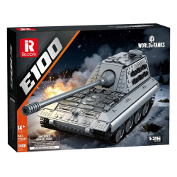 Reobrix 77037 Xếp hình lắp ráp ghép mô hình Thế giới xe tăng: Xe tăng E100 1:26