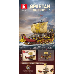 Reobrix 66104 Spartan Warships Xếp hình lắp ráp ghép mô hình tàu chiến Spartan