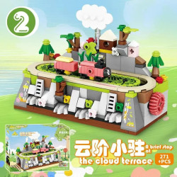 Reobrix KY81182 Xếp hình lắp ráp ghép mô hình 4 loại tàu vận hành bằng tay: Orange City Dream Tour, Lantau Walk, Pink Garden Star Tour và Yunjie Xiaozhu