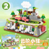 Reobrix KY81182 Xếp hình lắp ráp ghép mô hình 4 loại tàu vận hành bằng tay: Orange City Dream Tour, Lantau Walk, Pink Garden Star Tour và Yunjie Xiaozhu