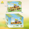 Reobrix KY81182 Xếp hình lắp ráp ghép mô hình 4 loại tàu vận hành bằng tay: Orange City Dream Tour, Lantau Walk, Pink Garden Star Tour và Yunjie Xiaozhu