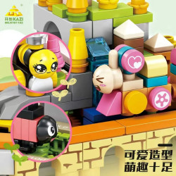 Reobrix KY81182 Xếp hình lắp ráp ghép mô hình 4 loại tàu vận hành bằng tay: Orange City Dream Tour, Lantau Walk, Pink Garden Star Tour và Yunjie Xiaozhu