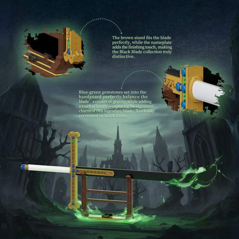 Amazing Block 50001 Shadow Greatblade Xếp hình lắp ráp ghép mô hình Bóng tối vĩ đại
