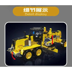 MouldKing 19023 GD655-6 Motor Grader Xếp hình lắp ráp ghép mô hình Máy chấm điểm kỹ thuật GD655-6
