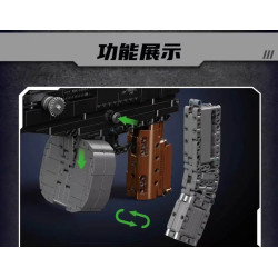 MouldKing 14033 Scorpion Submachine Gun Xếp hình lắp ráp ghép mô hình Súng tiểu liên bọ cạp