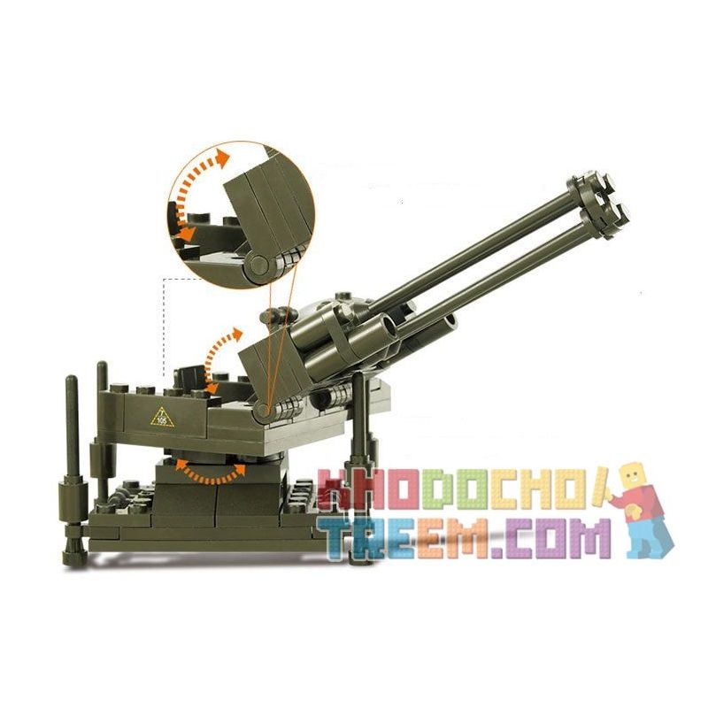 SLUBAN M38-B0302 B0302 0302 M38B0302 38-B0302 non  XE TẢI CHỞ SÚNG HẠNG NẶNG bộ đồ chơi xếp lắp ráp ghép mô hình Land Forces 2 Sức Mạnh Mặt Đất 306 khối