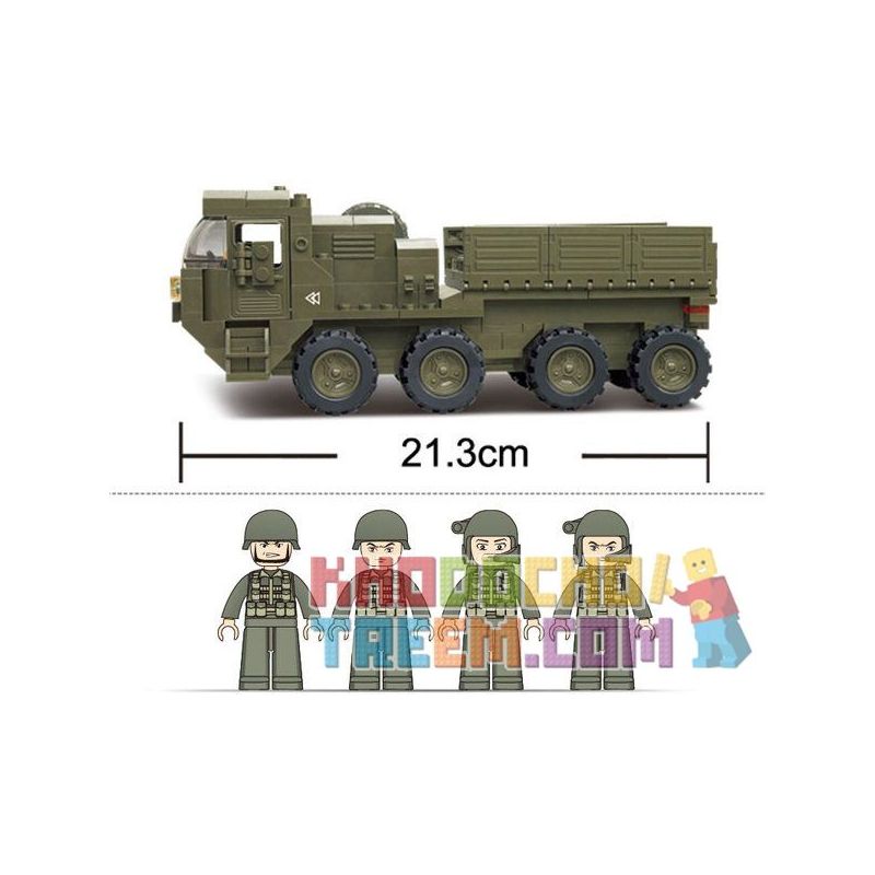 SLUBAN M38-B0302 B0302 0302 M38B0302 38-B0302 non  XE TẢI CHỞ SÚNG HẠNG NẶNG bộ đồ chơi xếp lắp ráp ghép mô hình Land Forces 2 Sức Mạnh Mặt Đất 306 khối