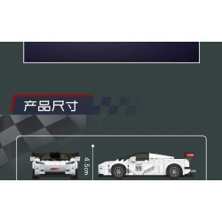 MouldKing 27147 Xếp hình lắp ráp ghép mô hình Xe đua V8 GT của Thụy Điển