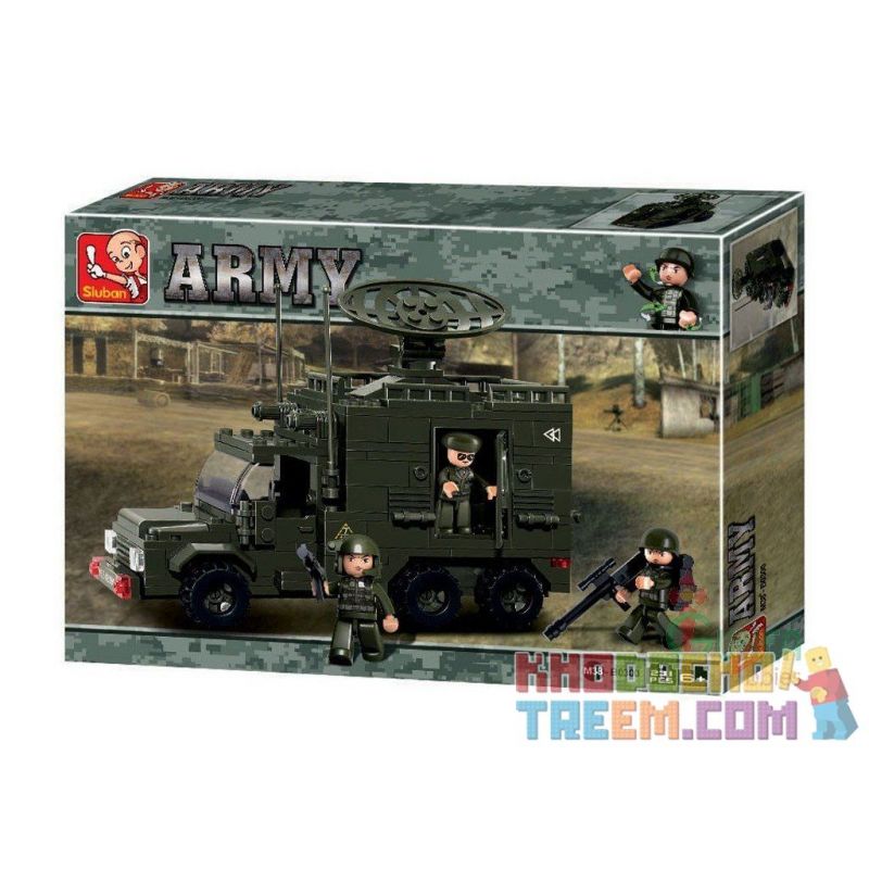 SLUBAN M38-B0300 B0300 0300 M38B0300 38-B0300 non  XE RADA bộ đồ chơi xếp lắp ráp ghép mô hình Military Army RADER CAR Quân Sự Bộ Đội 230 khối