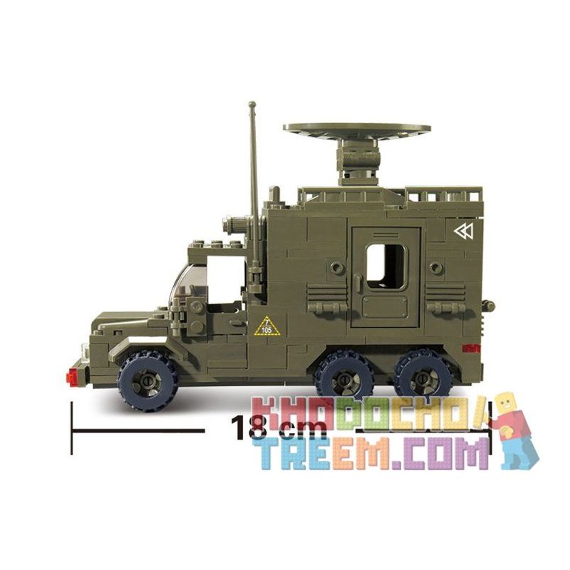 SLUBAN M38-B0300 B0300 0300 M38B0300 38-B0300 non  XE RADA bộ đồ chơi xếp lắp ráp ghép mô hình Military Army RADER CAR Quân Sự Bộ Đội 230 khối