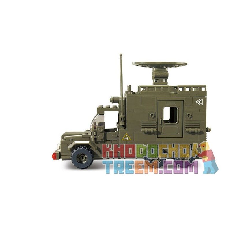 SLUBAN M38-B0300 B0300 0300 M38B0300 38-B0300 non  XE RADA bộ đồ chơi xếp lắp ráp ghép mô hình Military Army RADER CAR Quân Sự Bộ Đội 230 khối