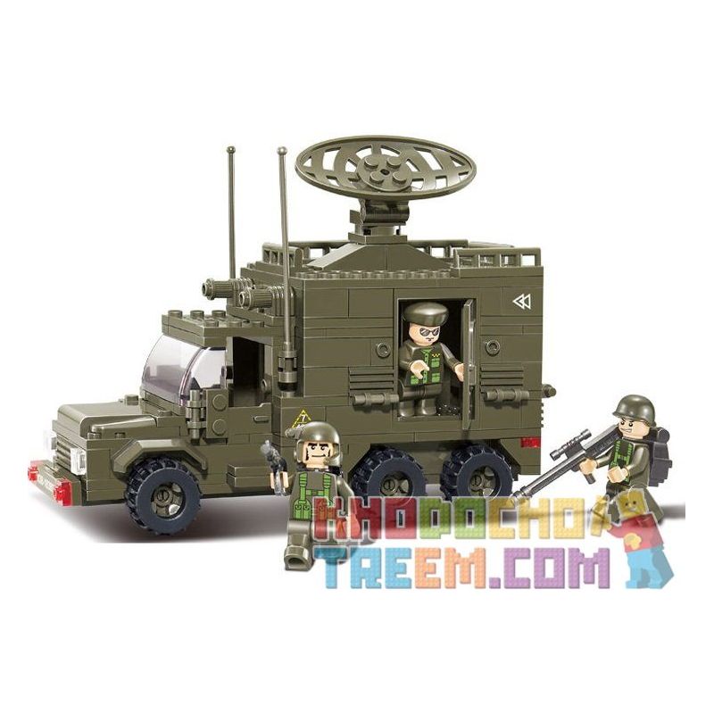 SLUBAN M38-B0300 B0300 0300 M38B0300 38-B0300 non Lego XE RADA bộ đồ chơi xếp lắp ráp ghép mô hình Military Army RADER CAR Quân Sự Bộ Đội 230 khối