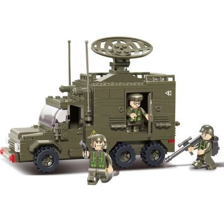 SLUBAN M38-B0300 B0300 0300 M38B0300 38-B0300 non  XE RADA bộ đồ chơi xếp lắp ráp ghép mô hình Military Army RADER CAR Quân Sự Bộ Đội 230 khối