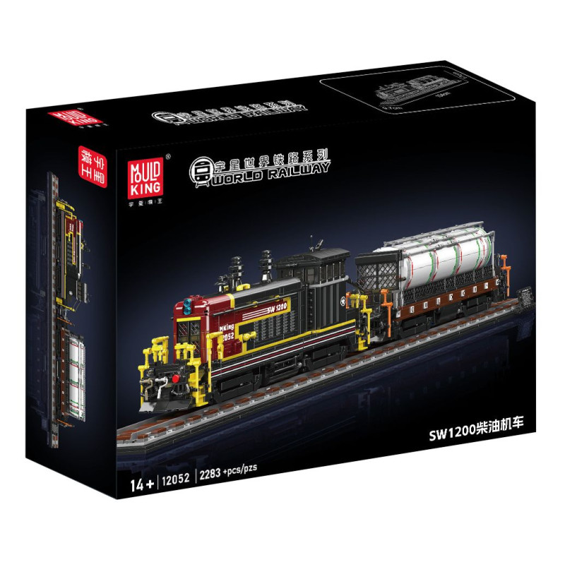 MouldKing 12052 SW1200 Diesel Locomotive Xếp hình lắp ráp ghép mô hình Đầu máy diesel SW1200