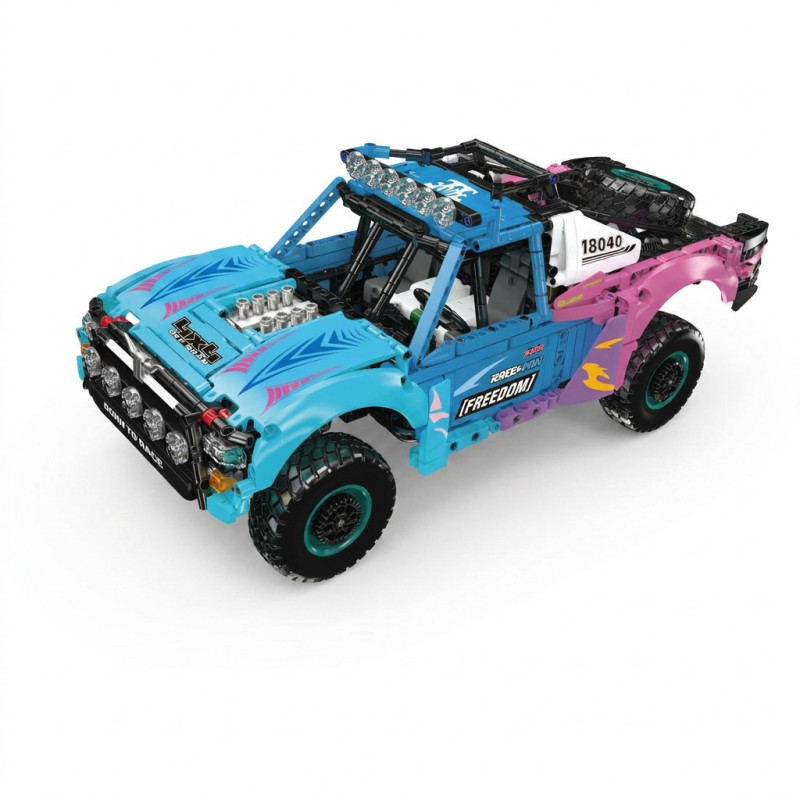 MouldKing 18040 Air Suspension Trophy Truck Xếp hình lắp ráp ghép mô hình xe tải cúp treo khí nén