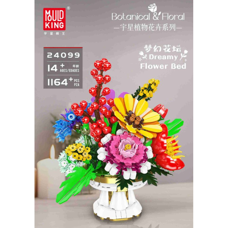 MouldKing 24099 Dreamy Flower Bed Xếp hình lắp ráp ghép mô hình giường hoa mơ ước