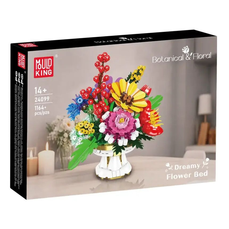 MouldKing 24099 Dreamy Flower Bed Xếp hình lắp ráp ghép mô hình giường hoa mơ ước