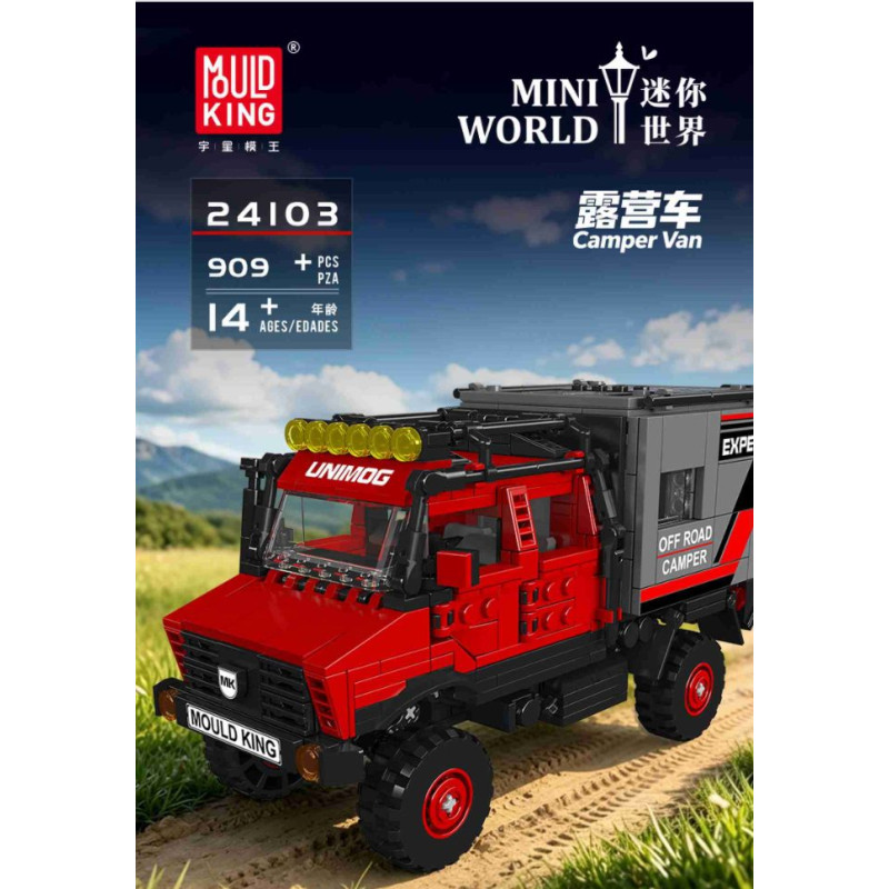 MouldKing 24103 Off-Road Camper Van Xếp hình lắp ráp ghép mô hình xe cắm trại