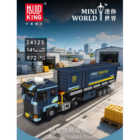 MouldKing 24125 Container Freight Truck Xếp hình lắp ráp ghép mô hình xe chở hàng container