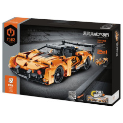 IM.Master QIHUI 5828 Xếp hình lắp ráp ghép mô hình Kéo lùi siêu xe, xe đạp leo núi 2 trong 1
