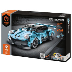 IM.Master QIHUI 5829 Xếp hình lắp ráp ghép mô hình Siêu xe chiến binh, cyberbike 2 trong 1