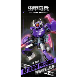 iBlock ib1096 Ironclad Beetle Xếp hình lắp ráp ghép mô hình Bugs Raiders: Sharp Shell Heavy Armor Ba lần biến hình