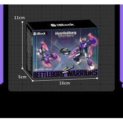iBlock ib1096 Ironclad Beetle Xếp hình lắp ráp ghép mô hình Bugs Raiders: Sharp Shell Heavy Armor Ba lần biến hình