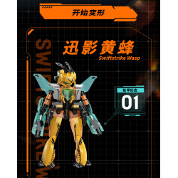 iBlock ib1096 Ironclad Beetle Xếp hình lắp ráp ghép mô hình Bugs Raiders: Sharp Shell Heavy Armor Ba lần biến hình