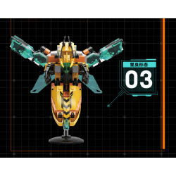 iBlock ib1096 Ironclad Beetle Xếp hình lắp ráp ghép mô hình Bugs Raiders: Sharp Shell Heavy Armor Ba lần biến hình