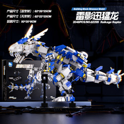 Mojie 62299 Raikage Raptor Xếp hình lắp ráp ghép mô hình Velociraptor bóng sấm sét