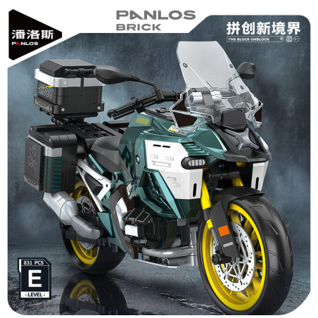 PanlosBrick inbrixx 672305 Xếp hình lắp ráp ghép mô hình Xe máy: Xe máy Frontier Traveller 1:8
