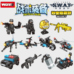 WOMA C5034 Xếp hình lắp ráp ghép mô hình Hộp mù thiết bị chiến thuật SWAT