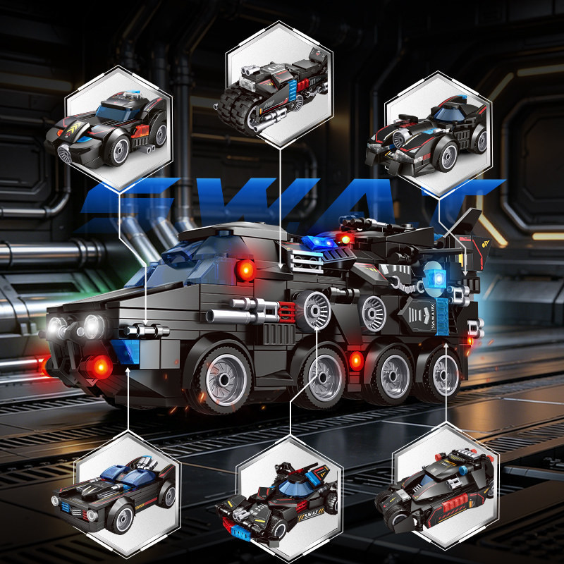 WOMA C5035 Xếp hình lắp ráp ghép mô hình Đội chiến đấu SWAT 6 loại Vanguard, City Defender, Human Torch, Shadow Guard, Black Tornado, Sirius