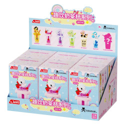 JAKI HK716 Xếp hình lắp ráp ghép mô hình hộp đựng trà sữa tokidoki fun