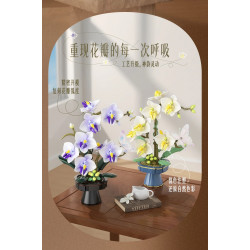 JAKI DK026 JAKI DK027 Xếp hình lắp ráp ghép mô hình lan hồ điệp