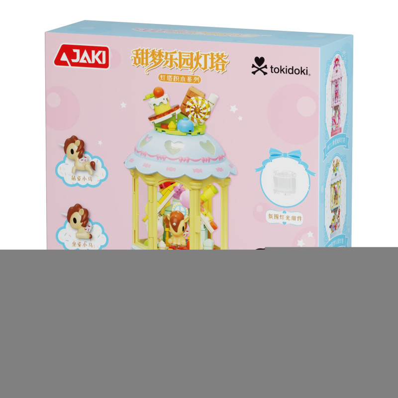 JAKI HK712 Xếp hình lắp ráp ghép mô hình Ngọn hải đăng kỳ lân Tokidoki: Ngọn hải đăng giấc mơ ngọt ngào