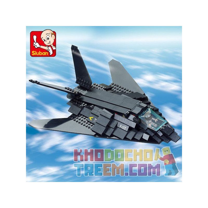 SLUBAN M38-B0108 B0108 0108 M38B0108 38-B0108 non  MÁY BAY TÀNG HÌNH bộ đồ chơi xếp lắp ráp ghép mô hình Military Army F117 Quân Sự Bộ Đội 209 khối