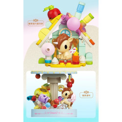 JAKI HK712 Xếp hình lắp ráp ghép mô hình Ngọn hải đăng kỳ lân Tokidoki: Ngọn hải đăng giấc mơ ngọt ngào