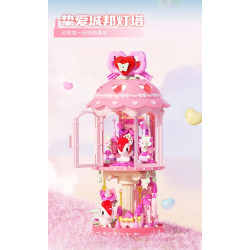 JAKI HK713 Xếp hình lắp ráp ghép mô hình tokidoki tokidoki Ngọn hải đăng kỳ lân: Ngọn hải đăng rừng Huayu