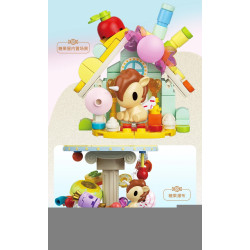 JAKI HK713 Xếp hình lắp ráp ghép mô hình tokidoki tokidoki Ngọn hải đăng kỳ lân: Ngọn hải đăng rừng Huayu