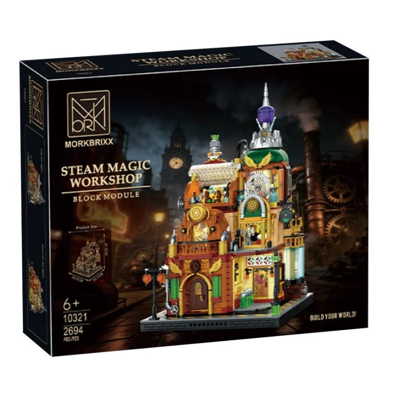 MORKMODEL MORK UrGe XMORK 10321 Steam Magic Workshop Xếp hình lắp ráp ghép mô hình Steampunk: Hội thảo ma thuật hơi nước