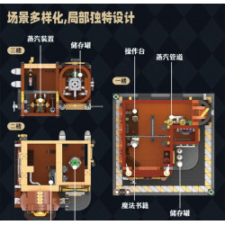 MORKMODEL MORK UrGe XMORK 10321 Steam Magic Workshop Xếp hình lắp ráp ghép mô hình Steampunk: Hội thảo ma thuật hơi nước