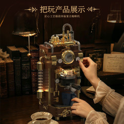 remittance H1026 Retro Steam Espresso Machine Xếp hình lắp ráp ghép mô hình Máy pha cà phê hơi nước cổ điển