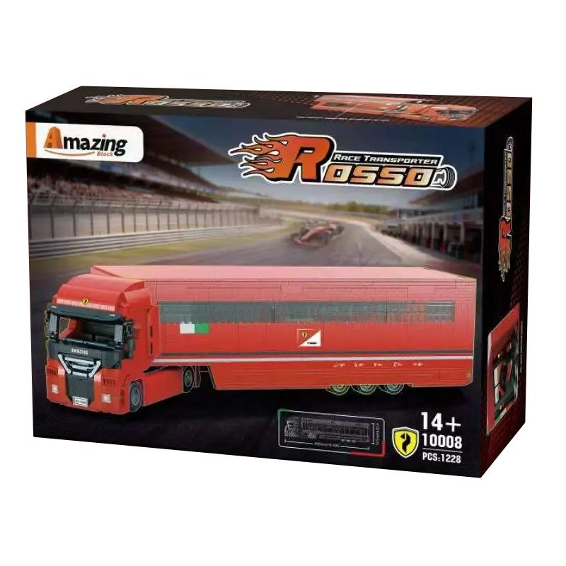 Amazing Block 10008 Xếp hình lắp ráp ghép mô hình Xe tải ‌Rosso Corsa‌ Ferrari