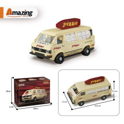 Amazing Block 10015 Pizza van Xếp hình lắp ráp ghép mô hình xe tải pizza