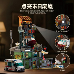 iambrick 30902 Wrecked Plane Pharmacy Xếp hình lắp ráp ghép mô hình Nhà Thuốc Cánh Rơi Ngày Tận Thế