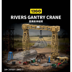 12GO 97037 Rivers Gantry Crane Xếp hình lắp ráp ghép mô hình Sự bùng nổ kính thiên văn Risfer của Đức trong Thế chiến thứ hai