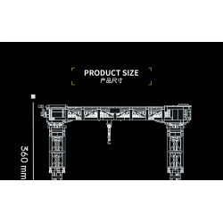 12GO 97037 Rivers Gantry Crane Xếp hình lắp ráp ghép mô hình Sự bùng nổ kính thiên văn Risfer của Đức trong Thế chiến thứ hai