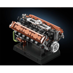 12GO 95009 T34-V2 Tank Engine Xếp hình lắp ráp ghép mô hình Động cơ xe tăng T34-V2 của Liên Xô