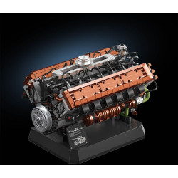12GO 95009 T34-V2 Tank Engine Xếp hình lắp ráp ghép mô hình Động cơ xe tăng T34-V2 của Liên Xô